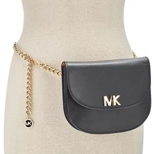 Micheal Kors MK Turnlock Chain Fanny Pack NWT